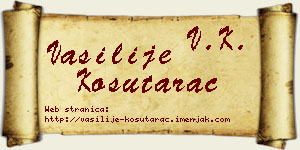 Vasilije Košutarac vizit kartica